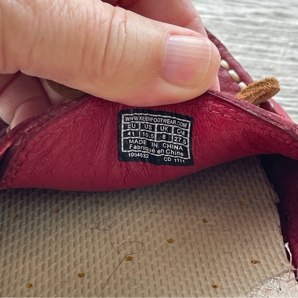 Keen Catalina Maroon Red Leather Loafers Women’s Size 10.5 - Picture 3 of 7